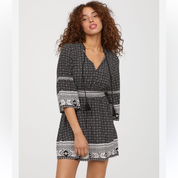 Divided Dresses & Skirts - Black and white boho dress